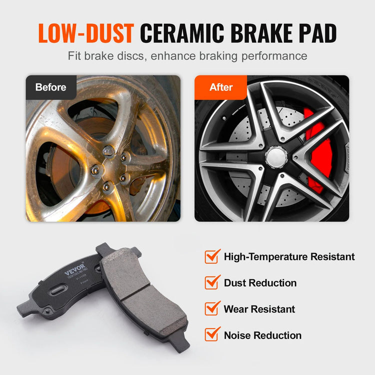 VEVOR Front Brake Kit Compatible with 2007-2017 Chevy Traverse, Buick Enclave...