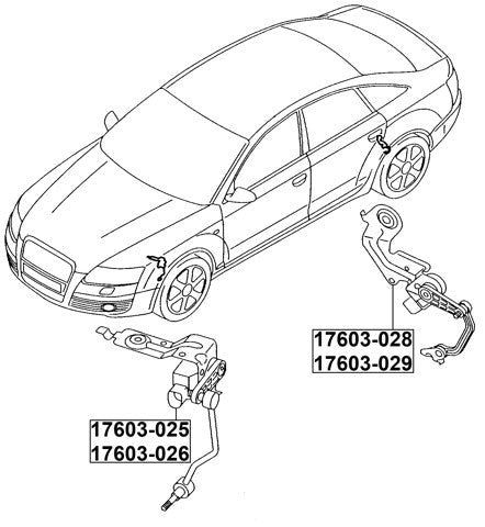 Level Sensor, Rear Left Fits Audi 4F0616571J