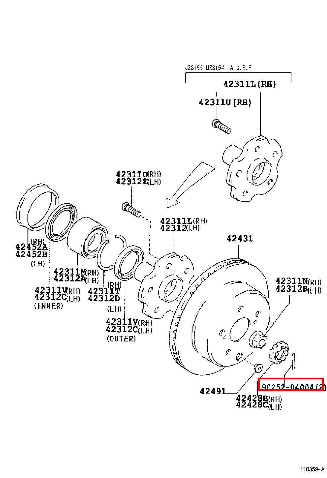 Genuine Regius RCH47 RCH41 LXH43 KCH46 KCH40 Axle Shaft Nut Cotter Pin