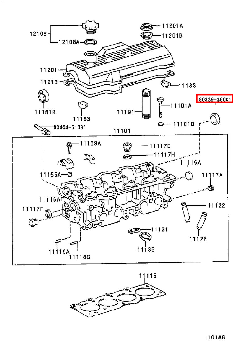 Genuine 4Runner RZN185 RZN180 Avensis ST220 Caldina ST210 Cylinder Head Plug
