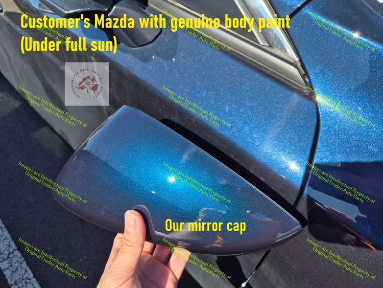 Right Door Mirror Cap Case Housing Mazda 3 BN Series Deep Crystal Blue Mica 42M