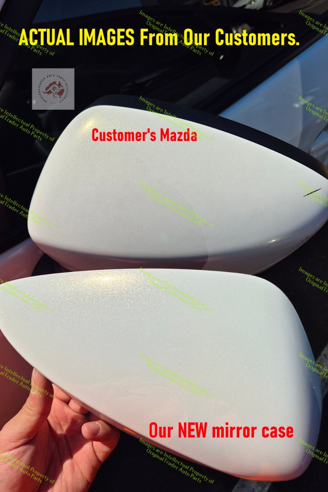 Left Door Mirror Cap Housing Mazda CX-5 CX5 KE S2 Crystal White Pearl Mica 34k