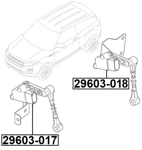 29603-017 Febest Front Level Sensor (With Link) LR024221