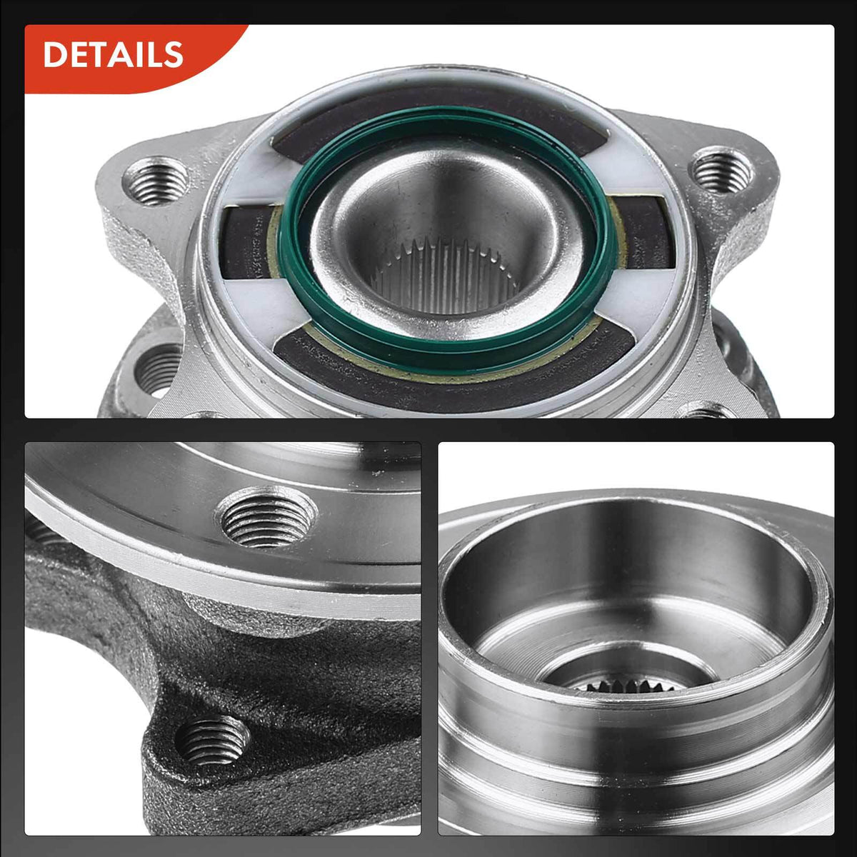 2x Rear Wheel Bearing Hub for Volvo S60 384 V70 XC70 295 2000-2009 2.4L 2.5L AWD