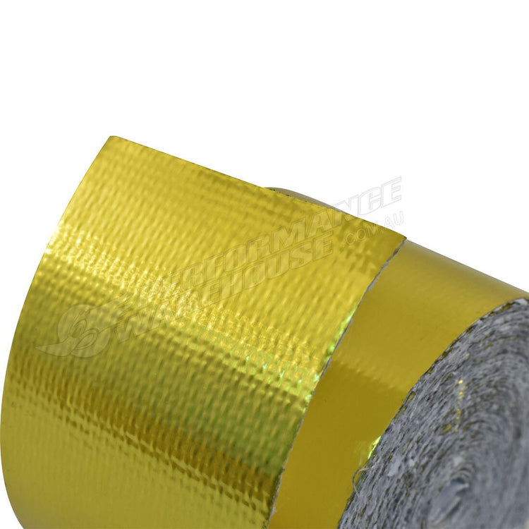 Heat Reflective Tape 1-1/2" X 30', Adhesive Backed, Gold - CAL-H1043GD