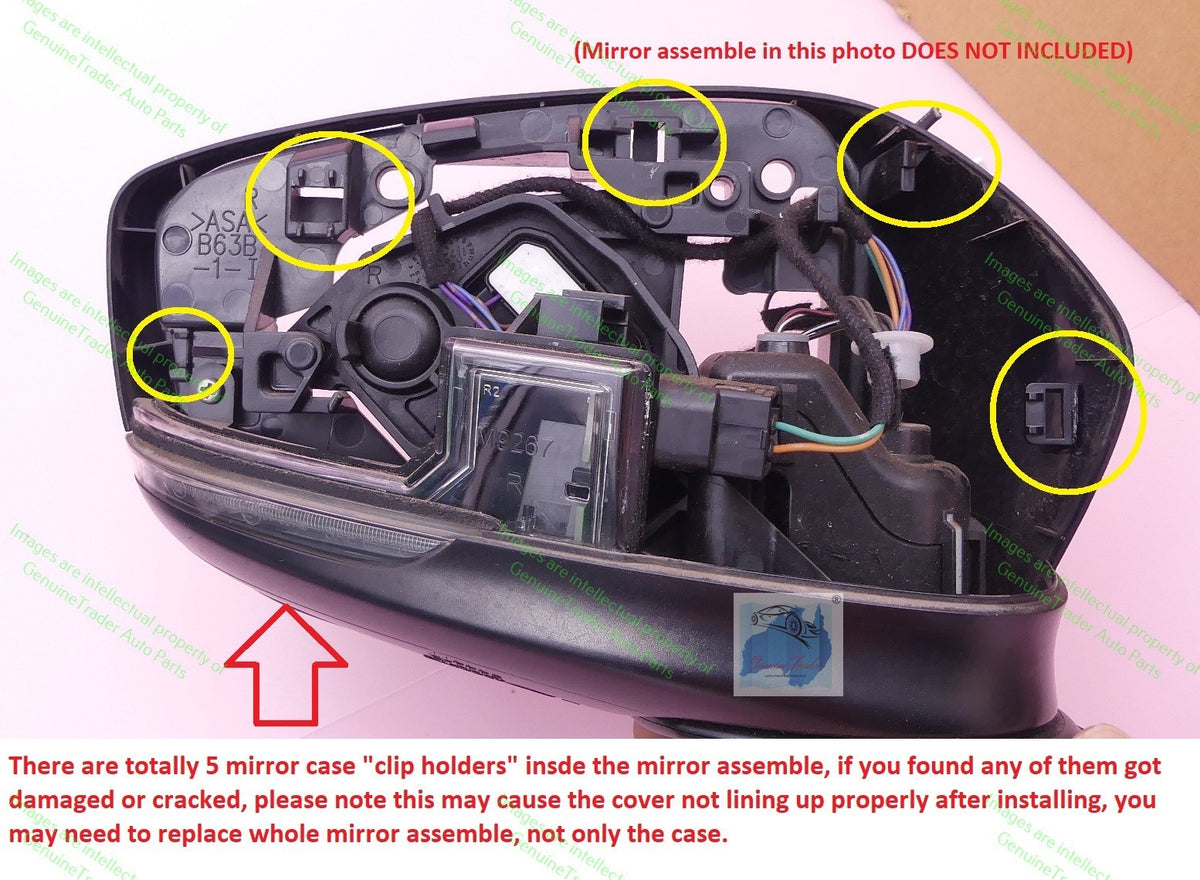 Left Door Mirror Cap Case Housing for Mazda 2 DJ DL Sonic Silver Metallic 45P