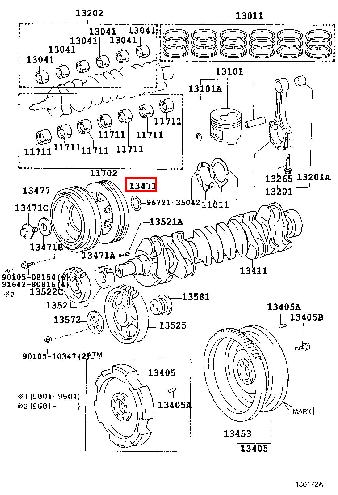 Genuine LandCruiser HZJ81 HZJ80 1HZ Crankshaft Harmonic Balancer Pulley