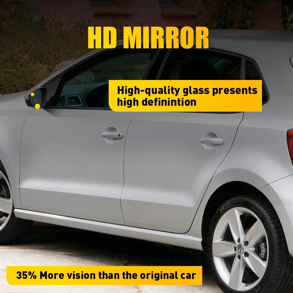 For VW POLO 2010-2017 Left Passenger Side Mirror Glass Heated Convex Base Plate