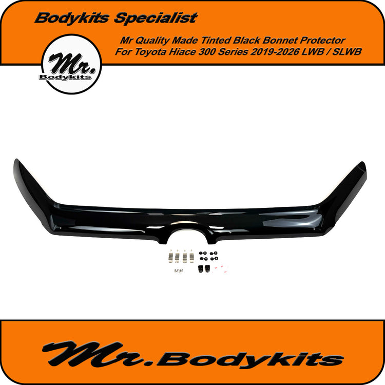 Quality Tinted Black Bonnet Protetcor For Toyota Hiace 2019-2026, H300