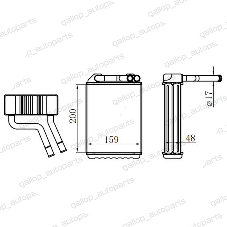 Premium Heater Core For Mitsubishi Delica Express Starwagon L400 WA 1994-