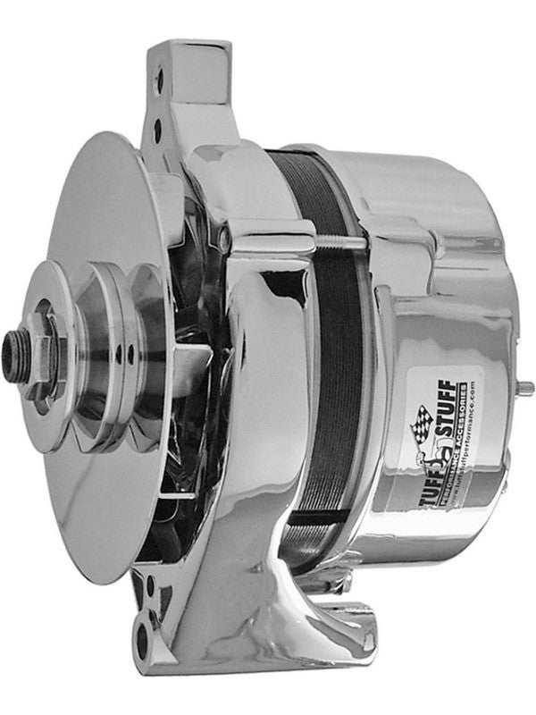 Tuff-Stuff Alternator 70 amp 12V 1-Wire Single V-Belt Pulley Chrome Fo (7078NB)