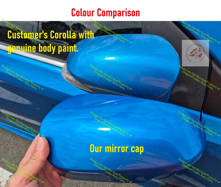 Left Door Mirror Cap Case Housing for Toyota Corolla E180 Series 2 Blue Gem 8X7