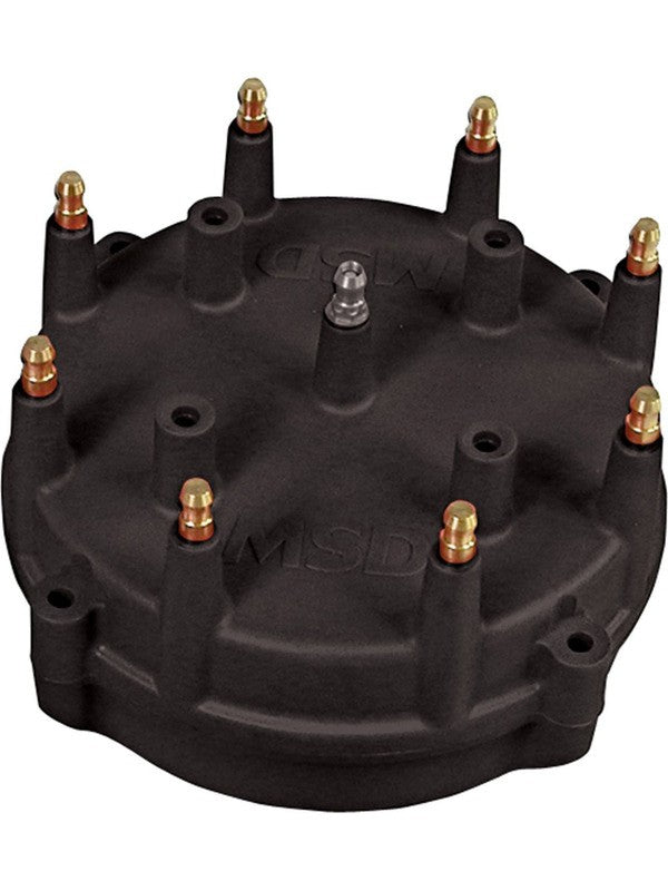 MSD Distributor Cap Male/HEI-Style Black Screw-Down MSD Pro-V8 (MSD-7408 (74083)