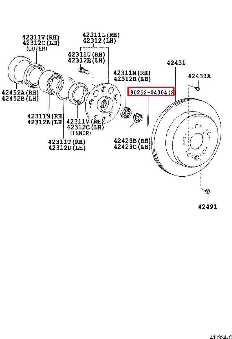 Genuine Regius RCH47 RCH41 LXH43 KCH46 KCH40 Axle Shaft Nut Cotter Pin