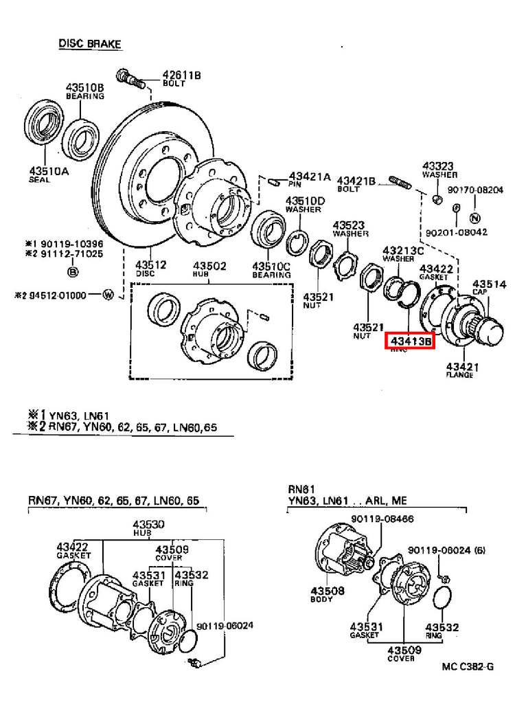 Genuine LandCruiser HDJ80 HDJ79 HDJ78 Front Axle Outer CV Circlip Snap Ring