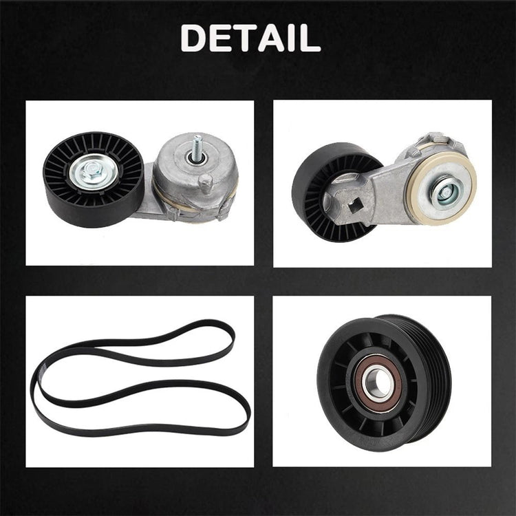 Drive Belt Tensioner, Pulley and Belt Kit for Ford Falcon Fairmont BA BF 4.0 XR6