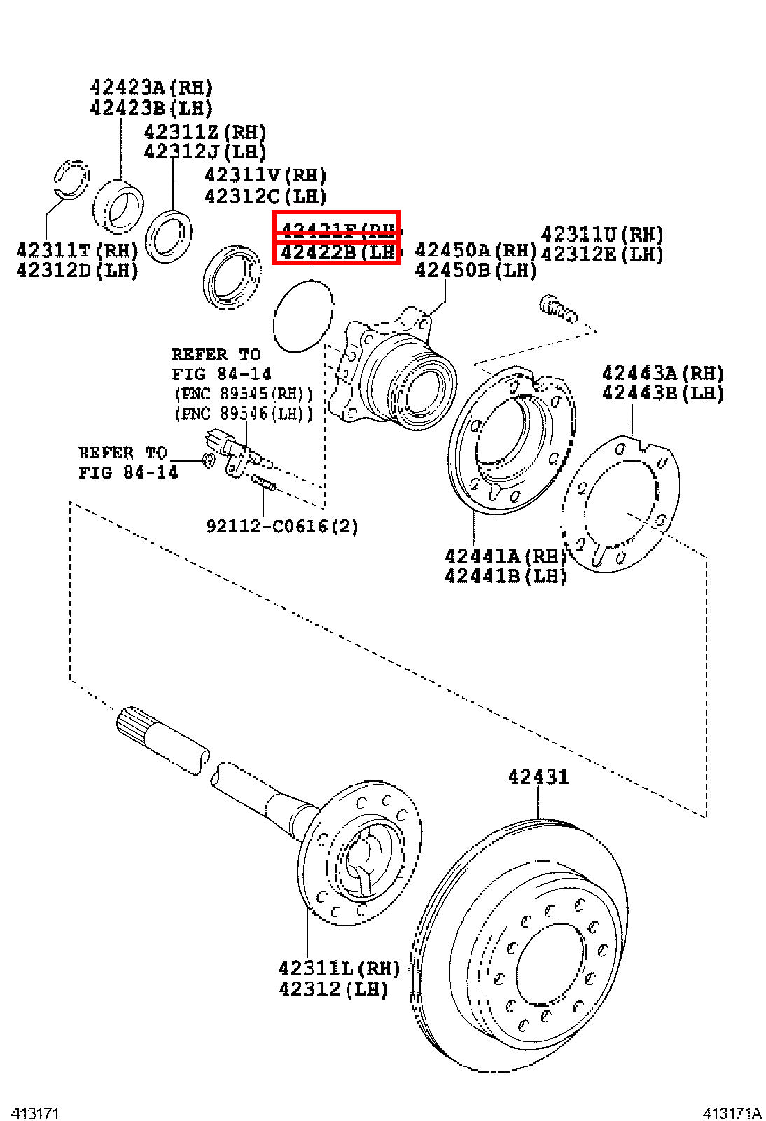 Genuine Tacoma TRN260 TRN245 TRN240 TRN225 Rear Axle Bearing Seal O Ring x2