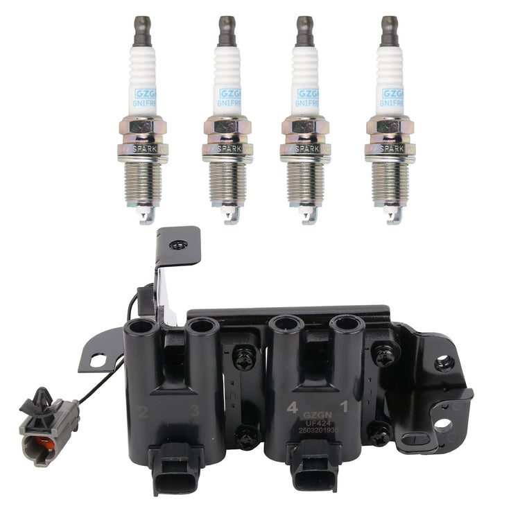 Ignition Coil Spark Plug & Leads Pack for Hyundai i30 Tiburon Tucson 2.0L VVT AU