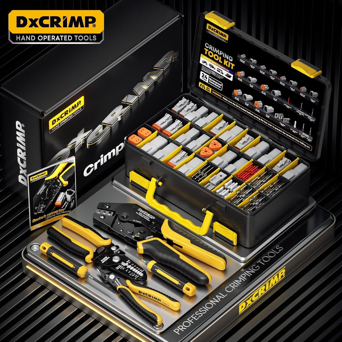 Deutsch DT DTM Connector Crimping Tool Kit with Removal Tool-2/3/4/6 Pin Waterp