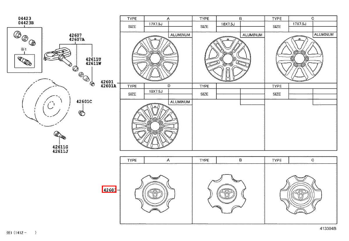 Genuine Toyota Prado TRJ150 Wheel Rim Cover Centre Hub Cap