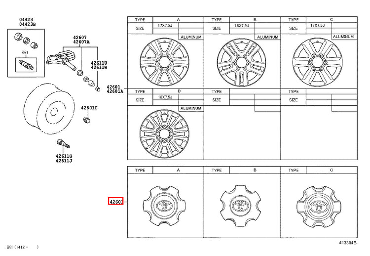 Genuine Toyota Prado TRJ150 Wheel Rim Cover Centre Hub Cap