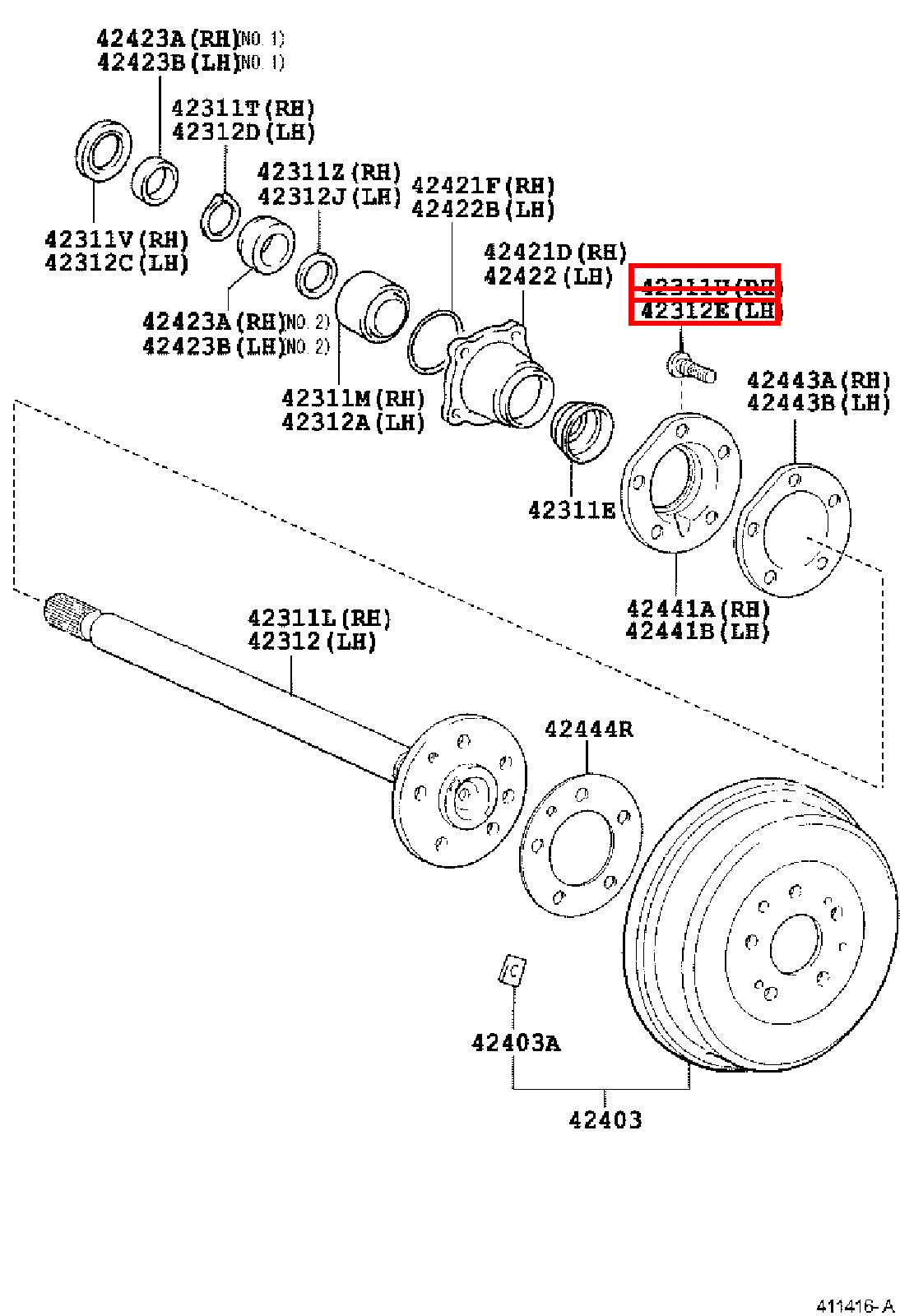 Genuine LandCruiser HZJ76 HZJ71 HZJ105 HDJ100 Front Wheel Hub Stud Bolt x10