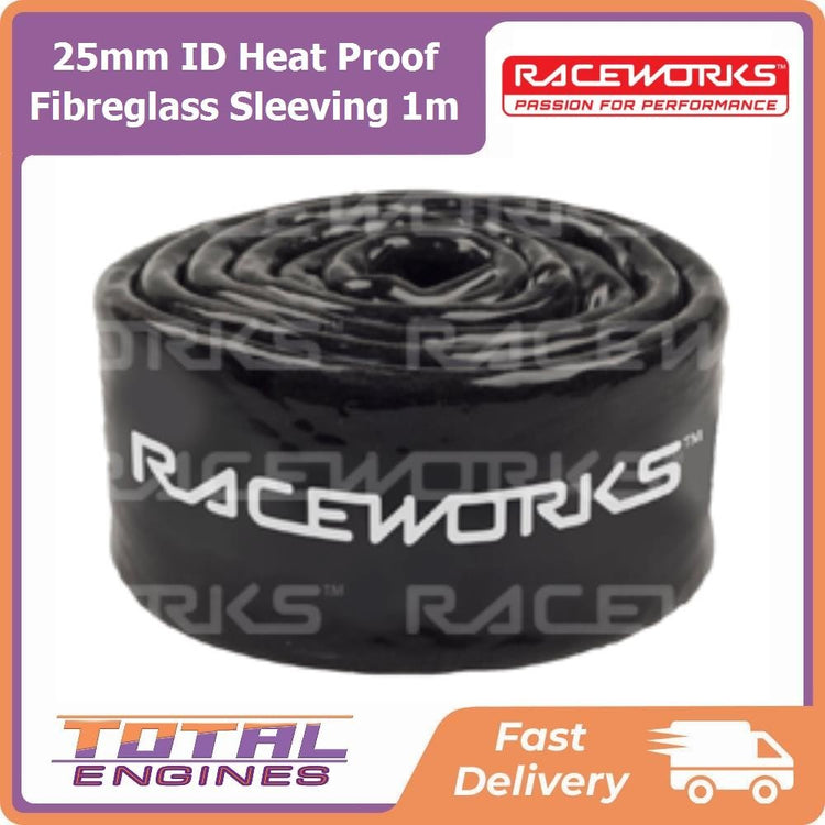 Raceworks Performance 25mm ID Heat Proof Fibreglass Sleeving 1m - RWM-051-25MM