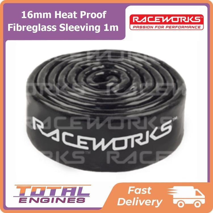 Raceworks Performance 16mm Heat Proof Fibreglass Sleeving 1m  - RWM-051-16MM