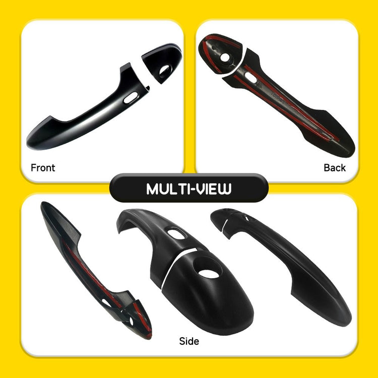 Right Hand Drive Matte Black Door Handle Cover Trim for Toyota Hilux 2015-2019