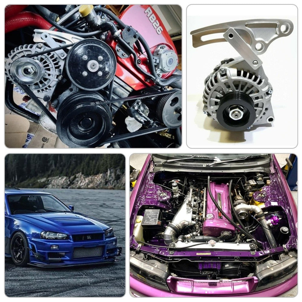Alternator Conversion Bracket For Holden GM LS1 RB30 RB26 RB25 RB20 R32 R33 R34