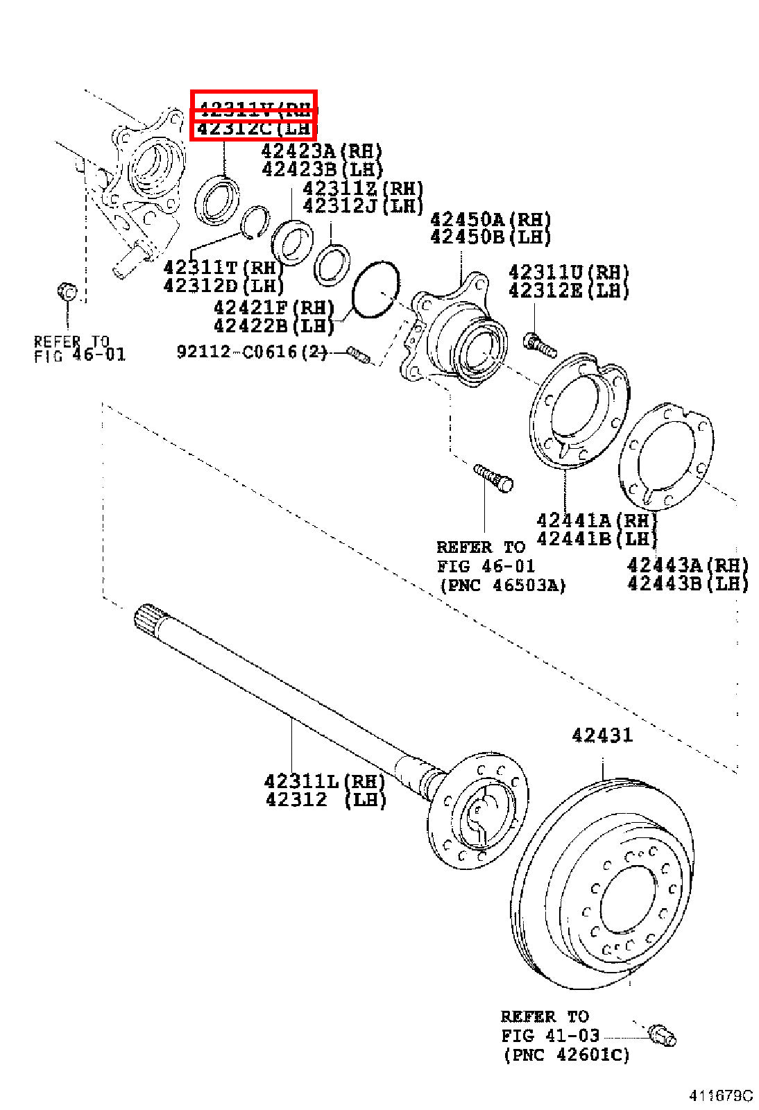 Genuine Tacoma TRN265 TRN260 TRN245 Rear Axle Shaft Inner Oil Seal