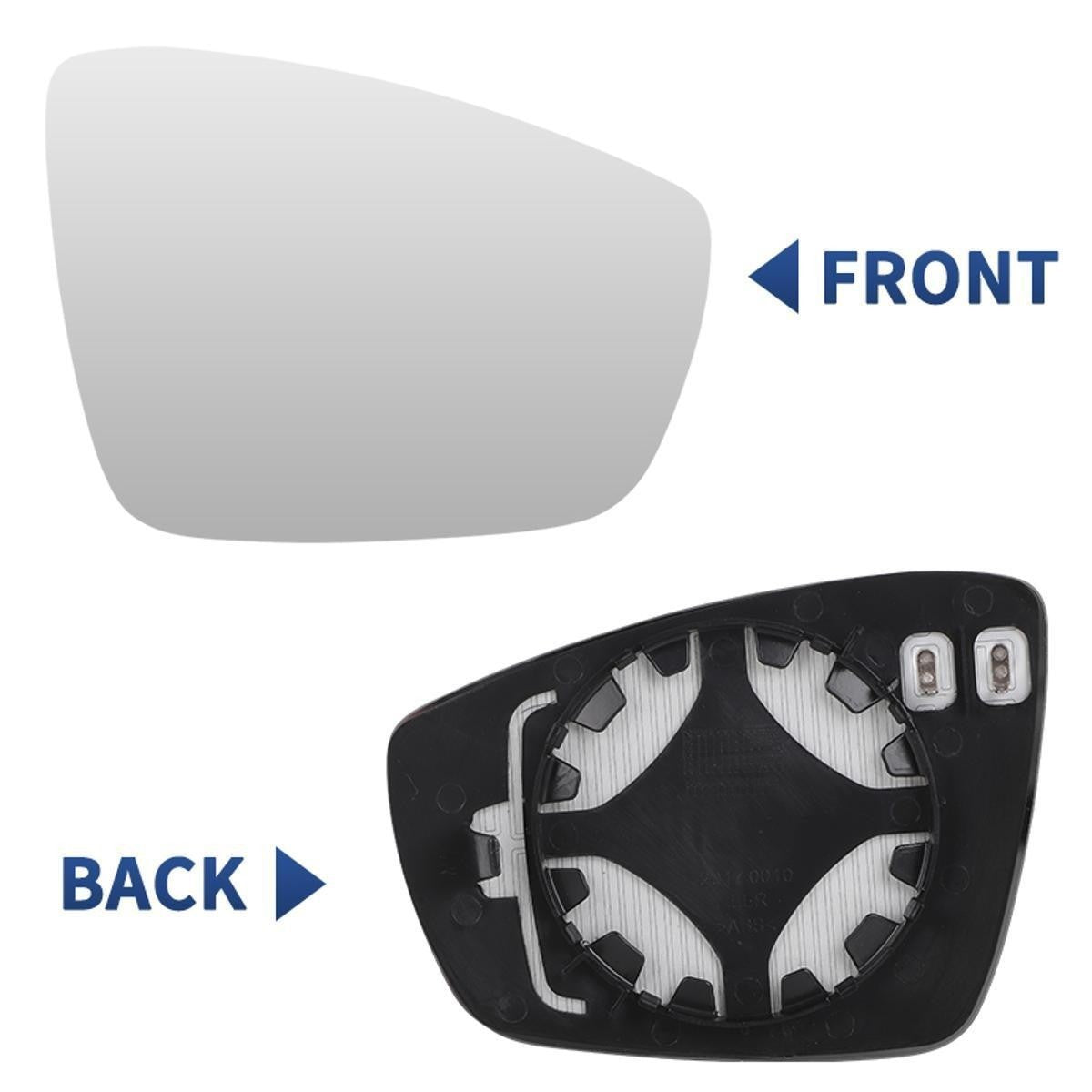 Wing Mirror Glass Driver Side For VW Polo Heated Convex Replacement