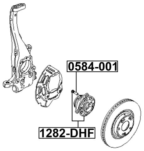 1282-DHF Febest Front Wheel Hub 51750-B1600