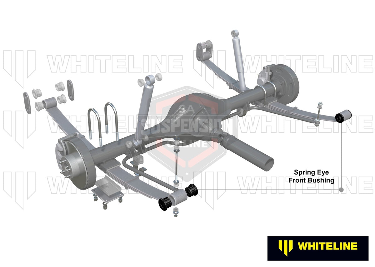 Whiteline W71405 - Leaf Spring - Front Eye Bushing Kit (Bushing- leaf spring)