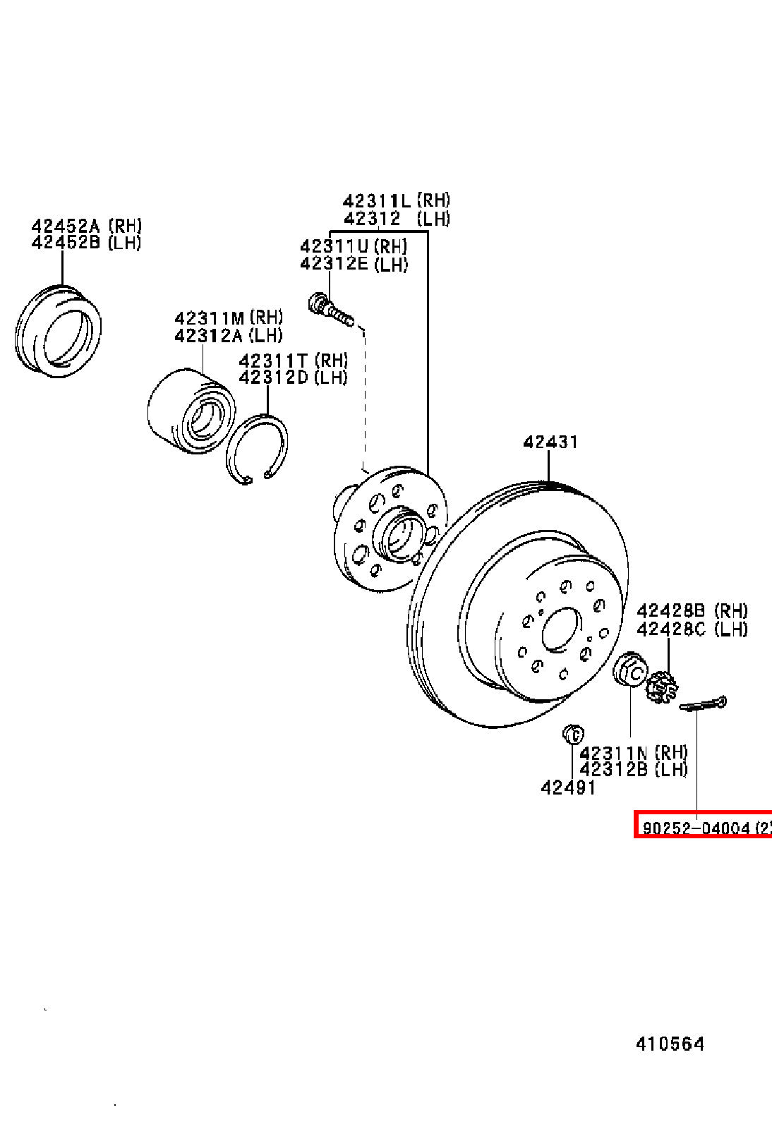 Genuine Regius RCH47 RCH41 LXH43 KCH46 KCH40 Axle Shaft Nut Cotter Pin