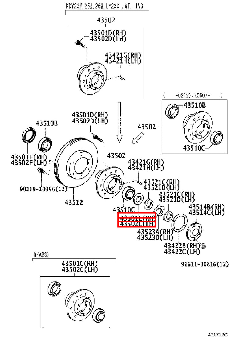 Genuine Regius RCH47 KCH46 Regius Ace KZH120 KZH106 Front Axle Lock Washer