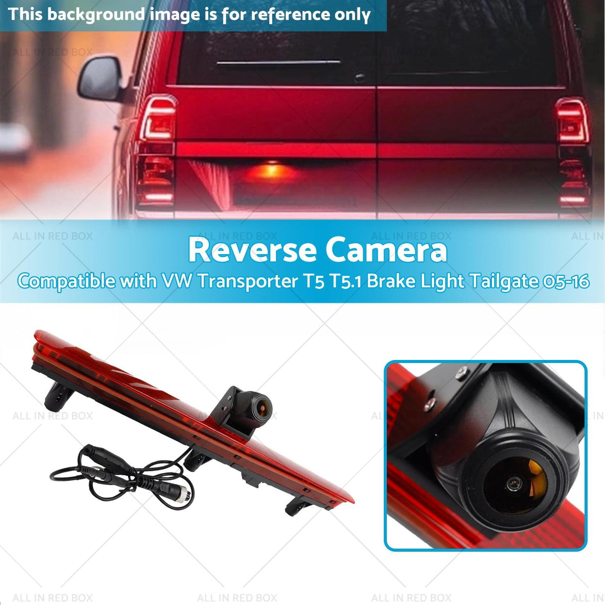 Reverse Camera Suitable For VW Transporter T5 T5.1 Brake Light Tailgate 05-16