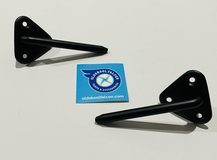 FORD XY GT SUNVISOR PIVOTS BLACK BRACKETS  FALCON REPRO 351 V8 XR XT XW GS NEW