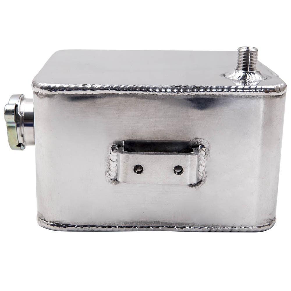 Universal Aluminum 2.5LCoolant Radiator Overflow Recovery Water Tank Silver