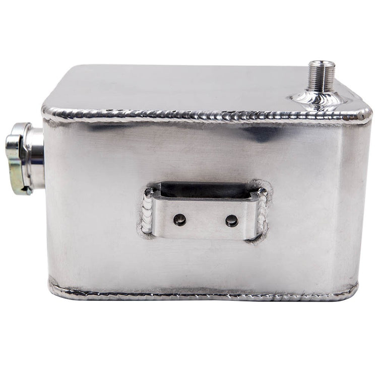 Universal Aluminum 2.5LCoolant Radiator Overflow Recovery Water Tank Silver