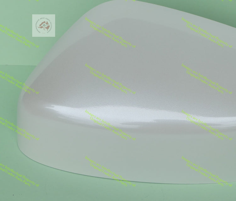 Left Door Mirror Cap Housing Case fits Mazda 2 DJ DL Snowflake White Pearl 25D