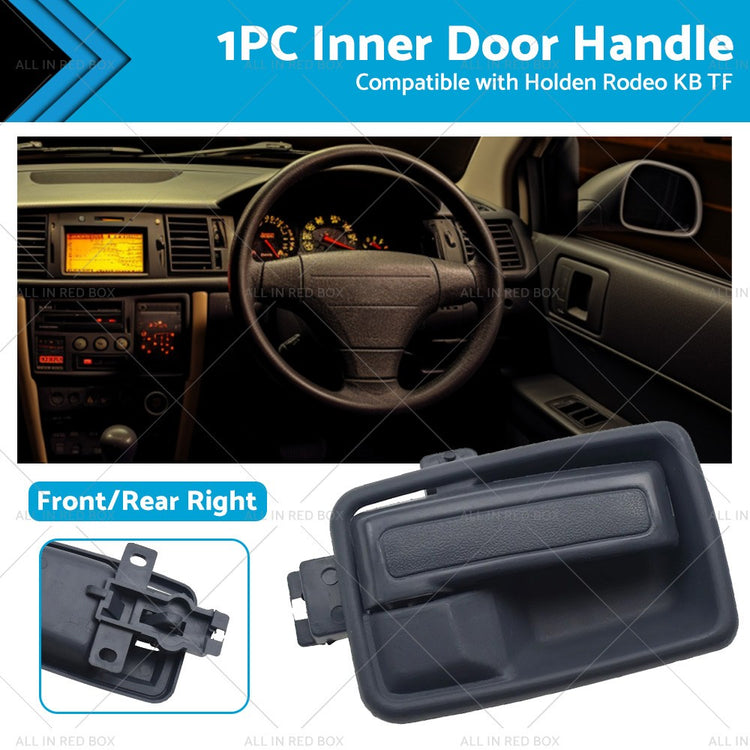 Inner Door Handle w/ Case for Holden Rodeo KB TF 81-03 Black Right Hand