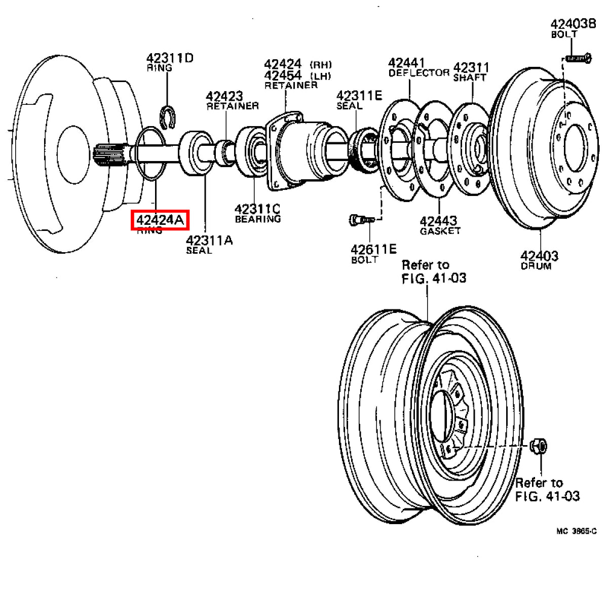 Genuine Tundra VCK40 VCK30 UCK41 UCK40 UCK31 UCK30 Rear Axle Bearing Seal O Ring