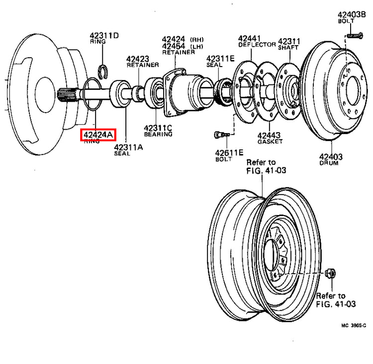 Genuine Tundra VCK40 VCK30 UCK41 UCK40 UCK31 UCK30 Rear Axle Bearing Seal O Ring