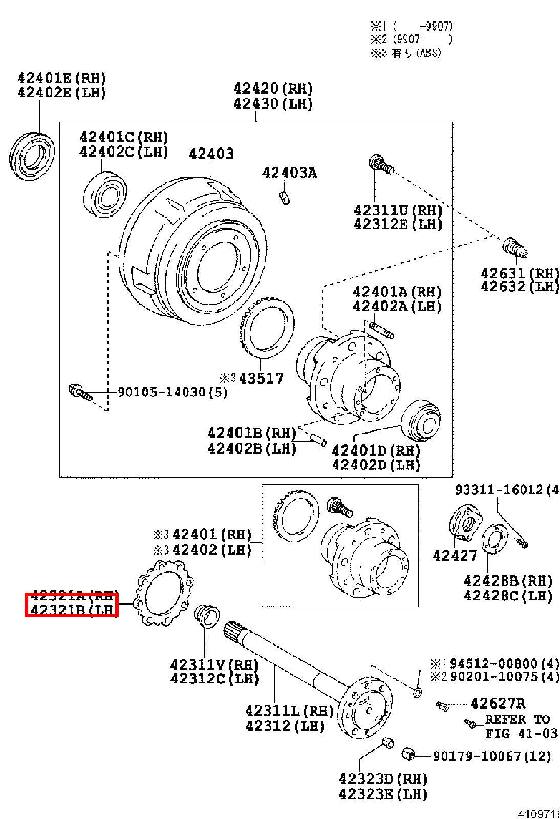 Genuine Toyota Coaster XZB70 XZB60 XZB59 XZB51 Rear RH Axle Shaft Gasket