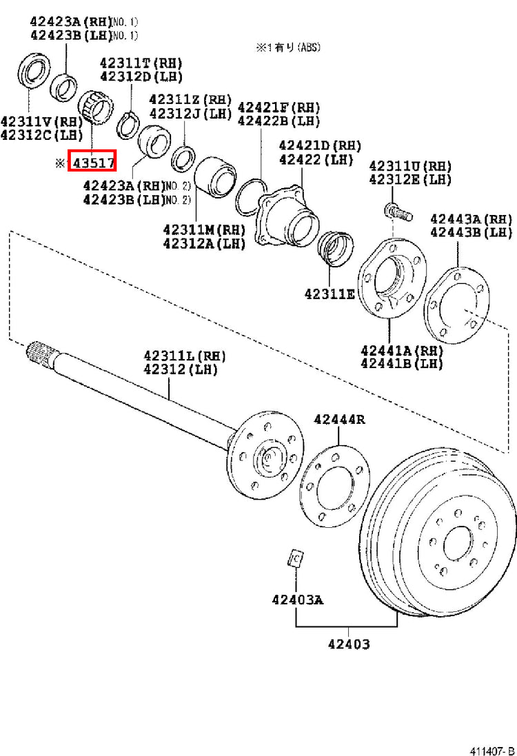 Genuine Toyota LandCruiser UZJ100 HDJ101 HDJ100 Rear Axle ABS Rotor