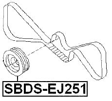 Crankshaft Pulley Ej251 Fits Subaru 12305-AA251, 12305-AA252, 12305AA221, 12305A