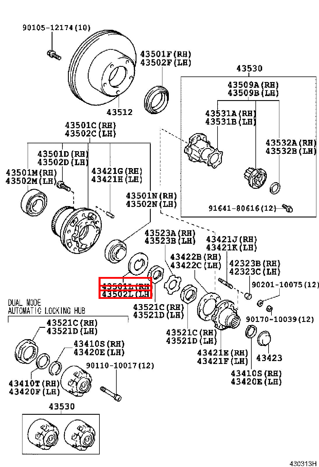 Genuine Dyna ToyoAce KDY281 KDY280 KDY271 KDY270 Front Axle Lock Washer x2