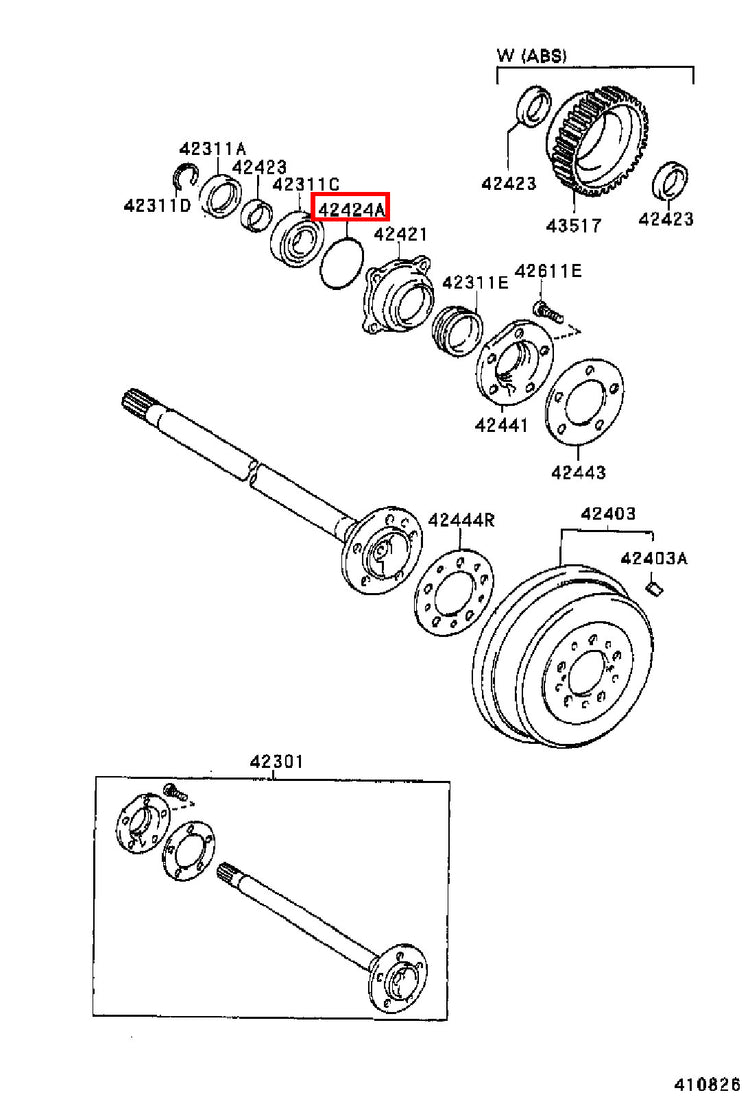 Genuine Tacoma VZN150 RZN196 RZN191 RZN171 RZN161 Rear Axle Bearing Seal O Ring