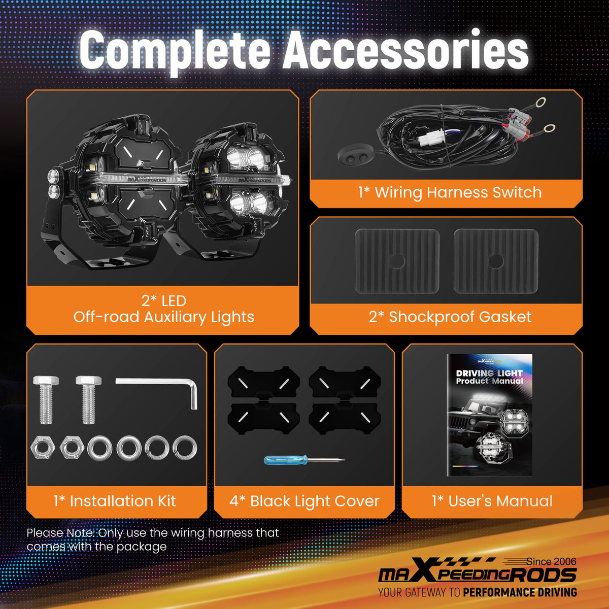 270° LED Driving Light Bar 3.5inch 19200LM Spot Flood Combo RGB DRL White Amber
